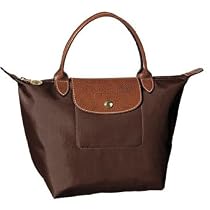 Longchamp Le Pliage Small Folding Handbag, Chcolate