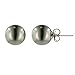 14k White Gold Tahitian Cultured Pearl Earrings title=