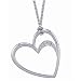 14kt White Gold Sporty Diamond Heart Necklace
