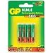 Nimh Rechargeable Batteries, 1.2v, 600mah, Aaa, Packed4 Per 