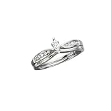 14K White Gold 1/5 ct. Diamond Bridal Engagement Set with Marquise Center Diamond