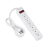 Master Electrician 696874 2.6-Foot 6-Outlet White Power Outlet Strip