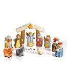 Kurt Adler Hand Carved Wooden Child's First Nativity Set