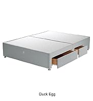 Classic Padded - Single Divan with 1 Small + 1 Large Drawer