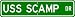 USS SCAMP SSN 588 Street Sign - Navy