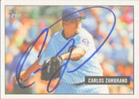Carlos Zambrano, Chicago Cubs, 2005 Bowman Heritage Autographed Card