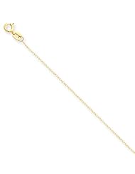 14k Yellow Gold 24in 0.51mm Carded Curb Necklace Chain. Metal Wt- 0.81g