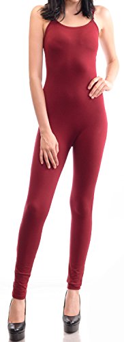 URBAN K WOMENS Spaghetti Strap Bodysuit Yoga Unitard Active Jumpsuit