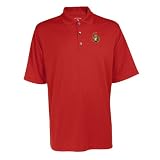 NHL Ottawa Senators Exceed Desert Dry Xtra-Lite Short Sleeve Polo, Dark Red, Large