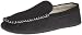 IZOD Men's Moccasin Slipper, Black, Medium