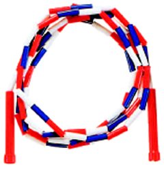 JUMP ROPE PLASTIC 10 SECTIONS ON NYLON ROPE