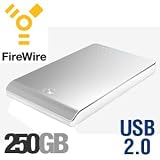 Seagate FreeAgent Go for Mac 250 GB USB 2.0 and FireWall 800 Portable External Hard Drive with Doc ST902503FJA105-RK (Silver)
