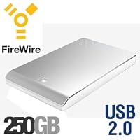 Seagate FreeAgent Go for Mac 250 GB USB 2.0 and FireWire 800 Portable External Hard Drive with Doc ST902503FJA105-RK (Silver)