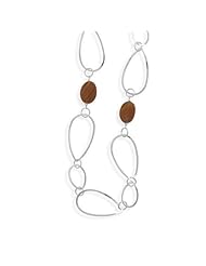 31" Open Link Necklace with Carnelian