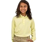 Unisex Long Sleeve Knit Shirt School Uniform By French Toast (White, Light Blue or Yellow, Regular or Husky Sizes)