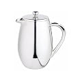 Kitchen Craft Le'Xpress Cafetiere, Double Walled Stainless Steel, 8 Cup, 1 Litre
