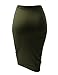 BH B.I.L.Y USA BILY Women's Slim Fit Elastic Waist Band Stretch Pencil Skirt