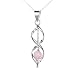 Pendentif - Colgante de mujer de plata con cuarzos, 45 cm