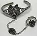Bracelet: Wolf Slave w/Ring, pewter, adjustable (JBWOL)