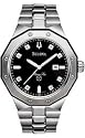 Bulova Men's Marine Star Diamond Accented Stainless Steel Bracelet Watch #98D103