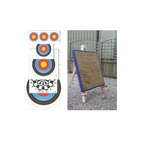 Archery Super Straw Target and Stand with faces