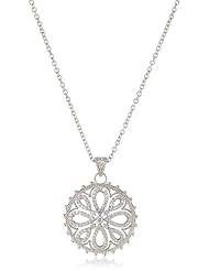 Freida Rothman Belargo Jewelry "Gramercy" Collection Silver Large Love Knot Medallion Necklace