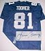 Amani Toomer New York Giants Autographed Authentic Reebok NFL Football Jersey (Blue)