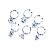 Wine Charms Set of 6 - Global Garden Design