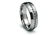 Stainless Steel Ring Satin High Polish with CZ Eternity Band