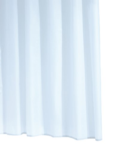 Ridder 314110-350 Duschvorhang Folie inklusive Aufh&auml;ngeringe 240 x 180 cm Standard Uni, wei&szlig;