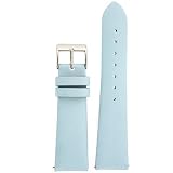 Watch Band Blue Satin Fabric with Leather lining