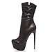 V-Luxury Womens 11-VICKY24 Closed Toe High Heel Platform Mid Calf Stiletto Boot