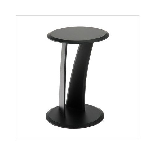 Black ITALMODERN Arturo Round End Table Black ITALMODERN Arturo Round End Table