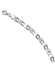 14k White gold Leslies Diamond cut Bracelet