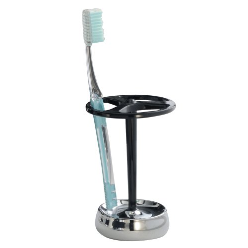 Black/Chrome Toothbrush Holder