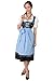 Dirndl Womens 3-Piece Midi Dirndl with Floral Embroidery