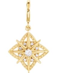 Vintage-Inspired Dangle Charm 14K Yellow 1/6 Ct Tw Diamond 85378