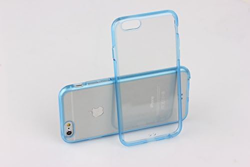 Iphone 6 Plus (5.5") Transparent TPU Bumper Case, Scratch Resistant And Anti Slip Protection By iSavv (Light Blue)