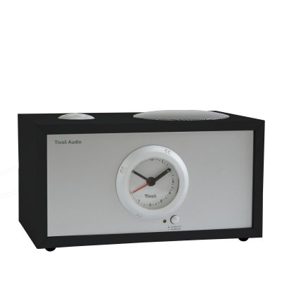 Tivoli Audio Dual Alarm Lautsprecher mit Uhr zu Model THREE schwarz/silber