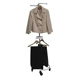 Quality Fabricators Double Rail Personal Valet Rolling Rack - White