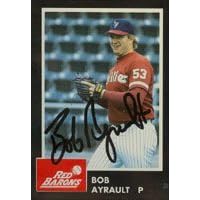 Bob Ayrault, Scranton/W-B Red Barons - Phillies Affiliate, 1992 Planters Autographed Card