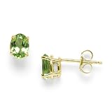 Peridot Earrings in 14K Yellow Gold