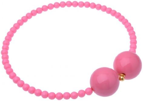 Hot Sale Rosy Resin Pearl Beads Chain New Fashion Concise Choker Bib Girl Toques Necklace