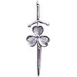 Chrome Plated Shamrock Irish Kilt Pin Highland Wear Scottish Kilt Accessory