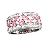 14K 1.60 CTW Pink Sapphire & Diamond Band
