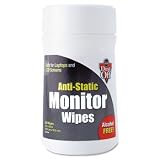 Dust-Off DSCT - Premoistened Monitor Cleaning Wipes, Cloth, 6 x 6, 80/Tub