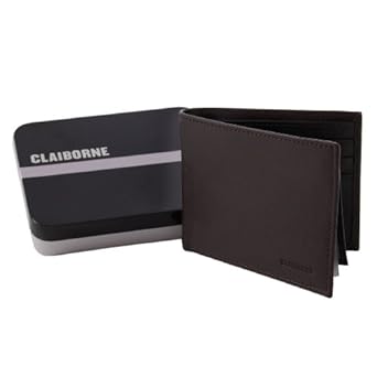 Claiborne Mens Leather Bifold Passcase Wallet Claiborne Mens Leather Bifold Passcase Wallet