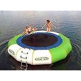 Water Trampolines - Aviva Sports 18006 25 Foot Orbit Round Inflatable Water Trampoline - White... by