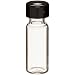 Wheaton W225150-0801 Borosilicate Glass 1.8mL Vial with Slit 0.005 Red PTFE/0.035 Silicone Lined 9mm ABC Screw Cap, Black (Case of 100)