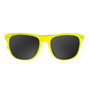 Vintage Wayfarer Style Sunglasses - 15 Colors Dark Lenses Yellow Pastel